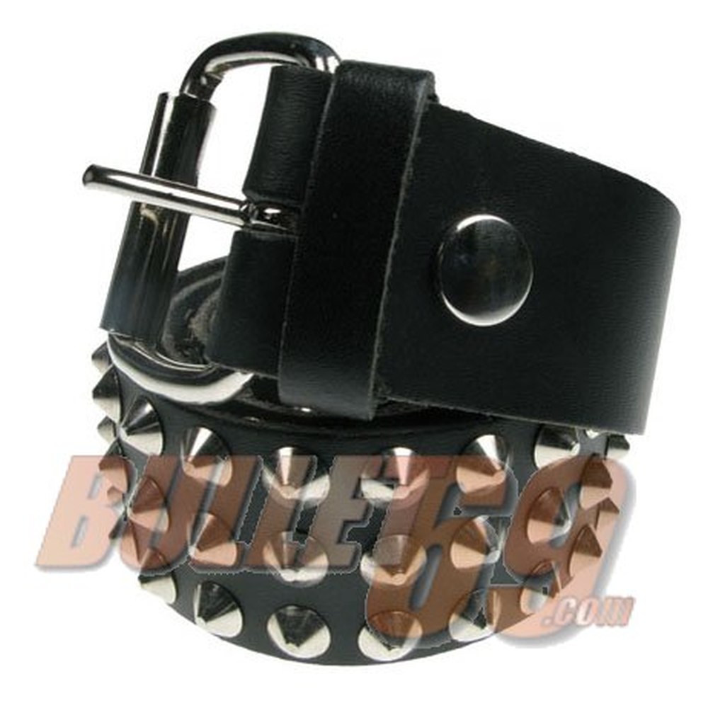 Bullet 69 Funky Punk - 3 row conical Belt - Black/Silver coloured
